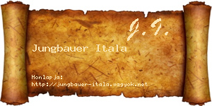 Jungbauer Itala névjegykártya